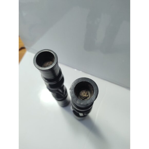 Ebony Wood Carved Elephant Candle Holders set of two 9 1/2" tall - Picture 7 of 13